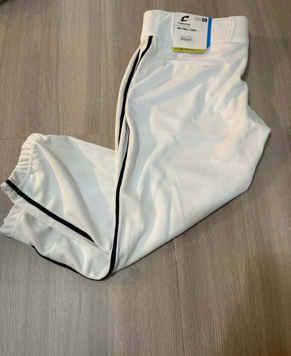 Champro Fastpitch Softball Pant White/Navy Pipe Women's XL New with Tags